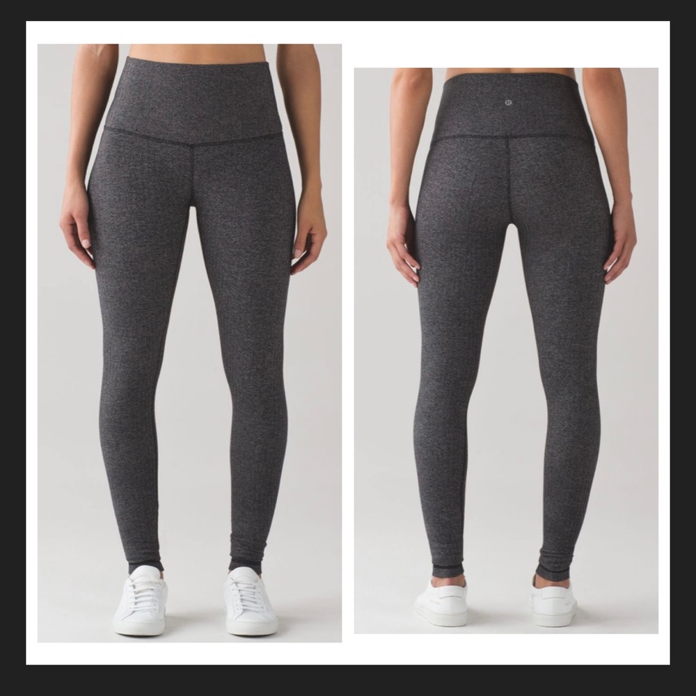 Lululemon Wunder Under Pant (Hi-Rise)
Heathered Herringbone Heathered Black